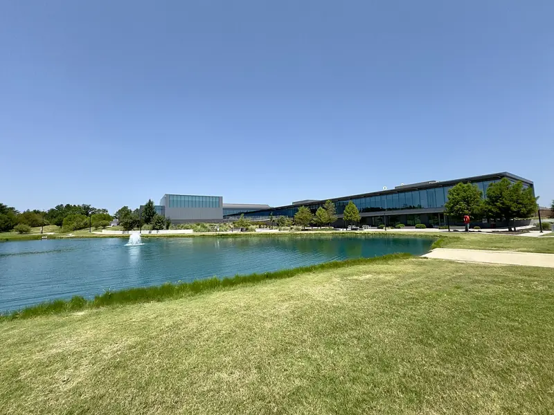 Rear of Princeton TX Municipal Center, and start of Municipal Park