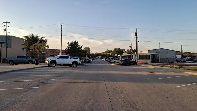 Viewing the Main Street downtown Prosper
