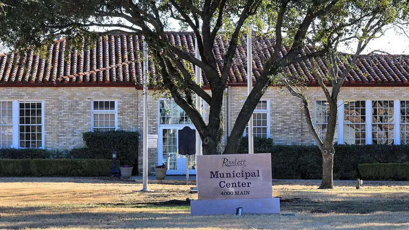 The municipal building in Rowlett, Texas, United States.